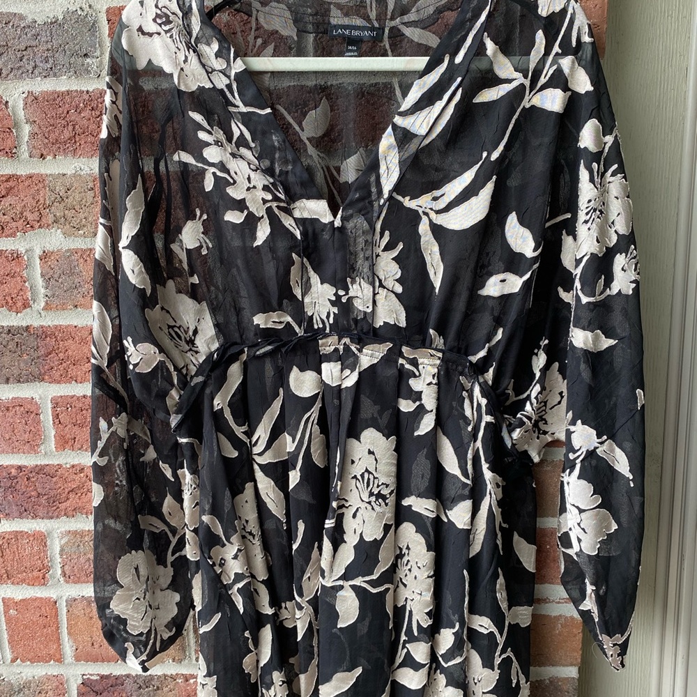 Lane Bryant 14/16 Sheer tunic With empire waist.
